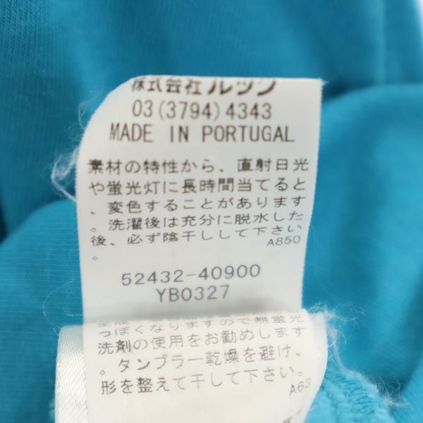 marimekko マリメッコ 半袖 Aライン Tシャツ M 水色系 フレンチスリーブ レディース