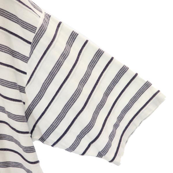 バーバリーズ 90s 日本製 三陽商会 ボーダー系 半袖 ポロシャツ MA 白×グレー Burberrys メンズ