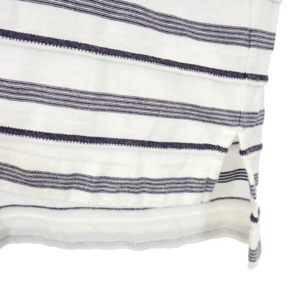 バーバリーズ 90s 日本製 三陽商会 ボーダー系 半袖 ポロシャツ MA 白×グレー Burberrys メンズ