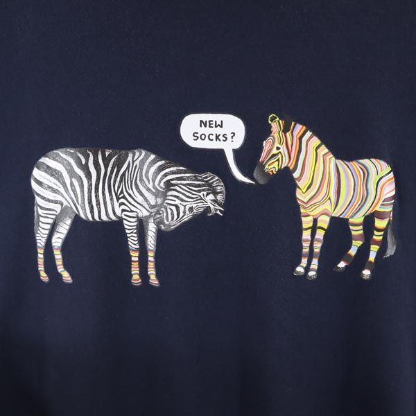 Paul Smith JEANS ポールスミスジーンズ シマウマ 半袖 Tシャツ S 紺系 メンズ