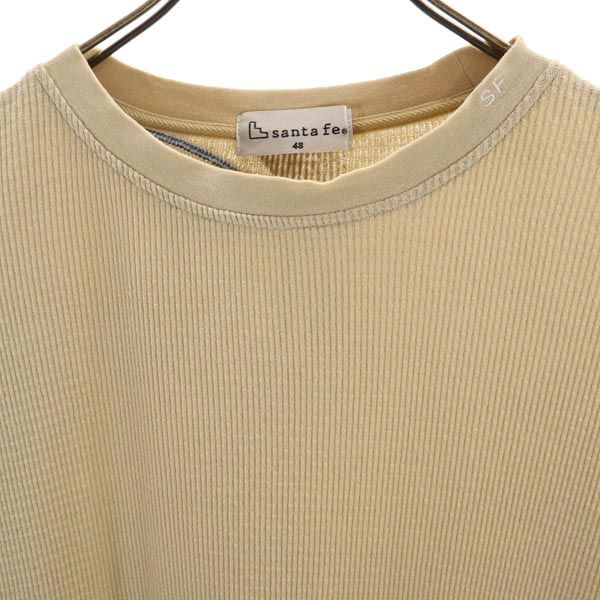 santa fe サンタフェ 日本製 バックプリント 半袖 Tシャツ 48 ベージュ系 メンズ