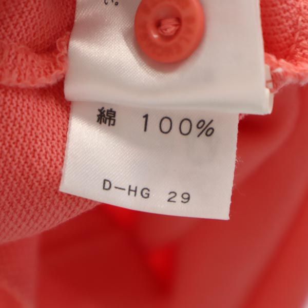 バレンシアガ スポーツ 刺繍 ゴルフ 半袖 ポロシャツ L ピンク系 BALENCIAGA SPORT 鹿の子 レディース