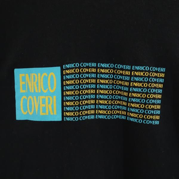 Enrico Coveri エンリココベリ 半袖 Tシャツ M 黒 クルーネック メンズ