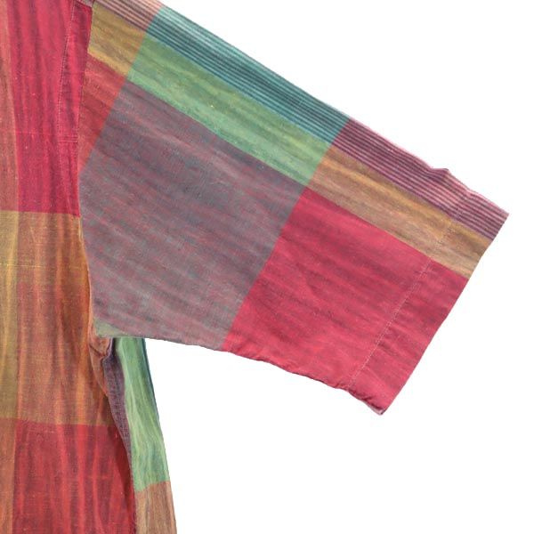 Flying Scotsman フライングスコッツマン 90s USA製 オールド チェック柄 半袖 ボタンダウンシャツ S 赤×黄×緑 メンズ