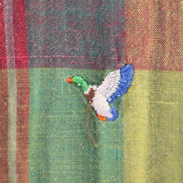 Flying Scotsman フライングスコッツマン 90s USA製 オールド チェック柄 半袖 ボタンダウンシャツ S 赤×黄×緑 メンズ