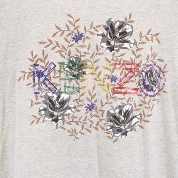 KENZO GOLF ケンゾーゴルフ 日本製 刺繍 半袖 Tシャツ 2 グレー系 メンズ