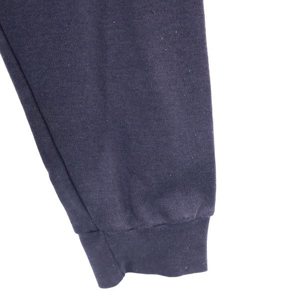 adidas アディダス 80s ヴィンテージ デサント製 ADS-22 トレフォイルロゴ 刺繍 長袖 Tシャツ M 紺 メンズ