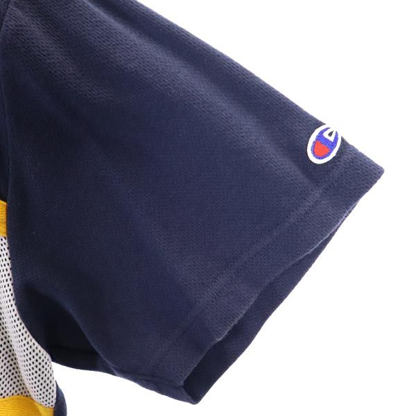 Champion チャンピオン 半袖 メッシュ切替 Tシャツ M 紺系 メンズ