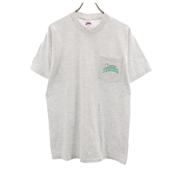 CREEK KEEPERS USA製 プリント 半袖 Tシャツ S オフホワイト メンズ