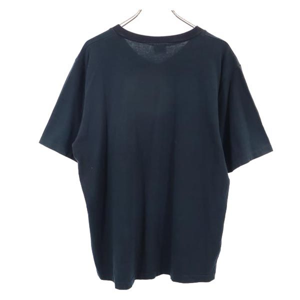 FILA フィラ 90s USA製 ロゴ刺繍 Vネック 半袖 Vネック Tシャツ L ブラック メンズ