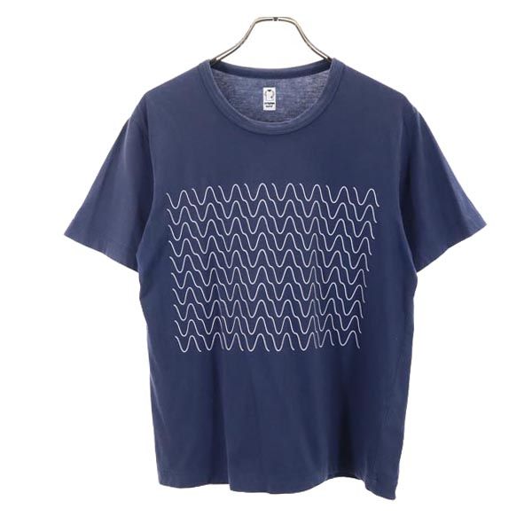 KATO カトー プリント 半袖 Tシャツ S ネイビー メンズ