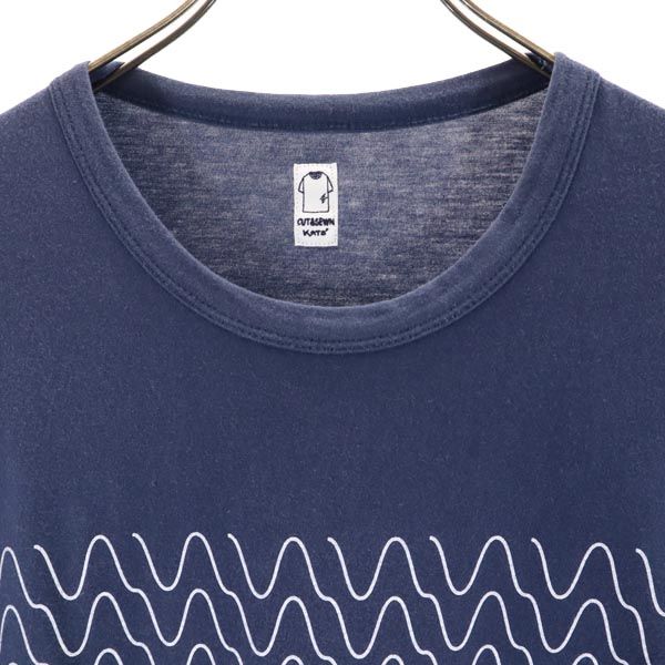 KATO カトー プリント 半袖 Tシャツ S ネイビー メンズ