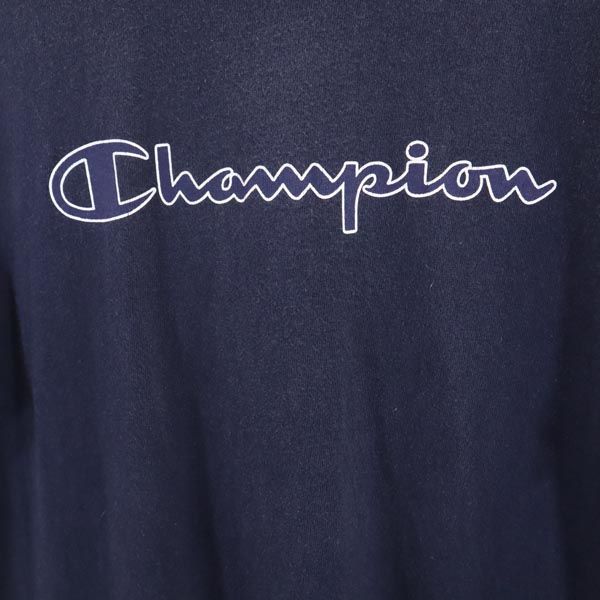 Champion チャンピオン 90s オールド 青タグ ロゴプリント 半袖 Tシャツ L ネイビー メンズ