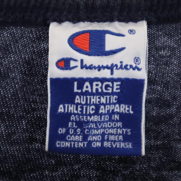 Champion チャンピオン 90s オールド 青タグ ロゴプリント 半袖 Tシャツ L ネイビー メンズ