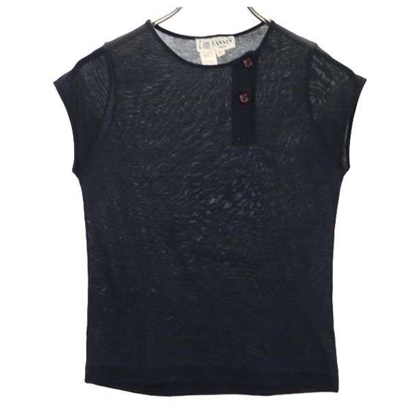 LANVIN ランバン イタリア製 半袖 カットソー 40 黒 レディース
