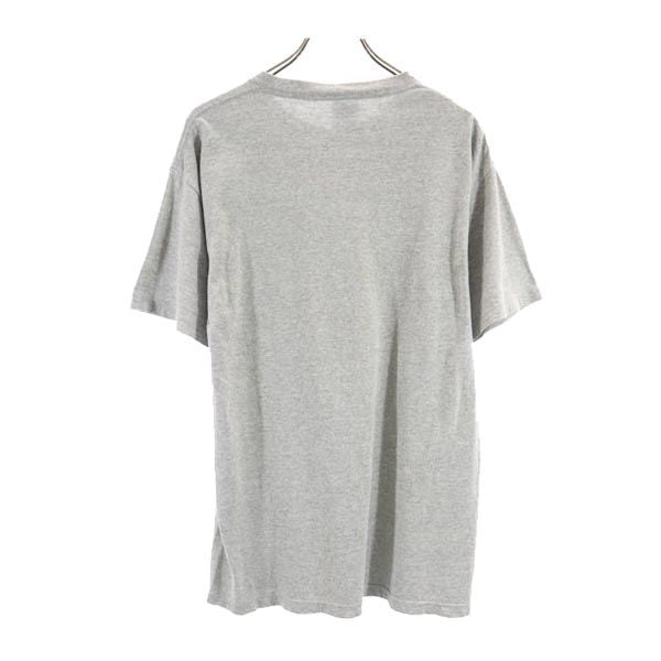 adidas アディダス 90s オールド USA製 ロゴプリント 半袖 Tシャツ S グレー メンズ