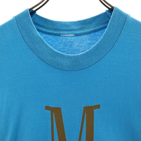 ミッキーマウス プリント 半袖 Tシャツ ブルー系 メンズ