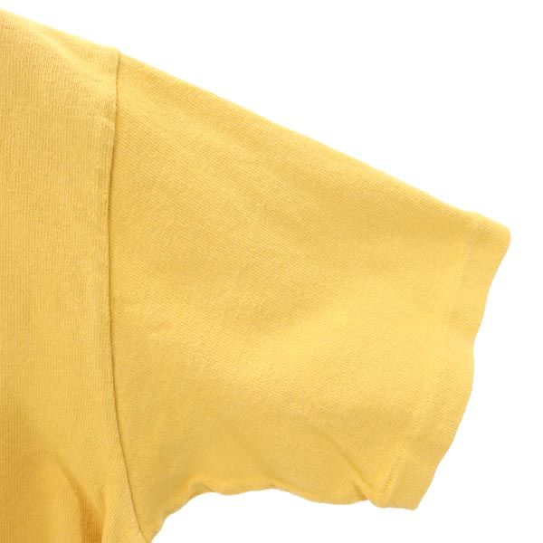 DUBBLEWORKS ダブルワークス 日本製 USAプリント 半袖 Tシャツ M 黄 メンズ