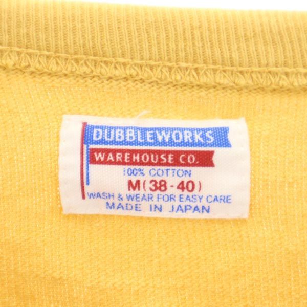 DUBBLEWORKS ダブルワークス 日本製 USAプリント 半袖 Tシャツ M 黄 メンズ