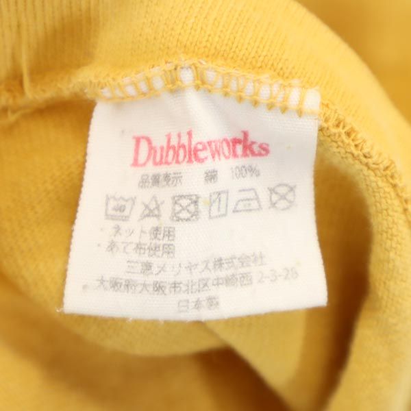 DUBBLEWORKS ダブルワークス 日本製 USAプリント 半袖 Tシャツ M 黄 メンズ