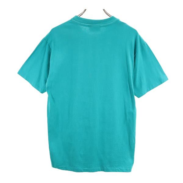 SGT LEISURE 90s オールド USA製 プリント 半袖 Tシャツ M グリーン系 メンズ