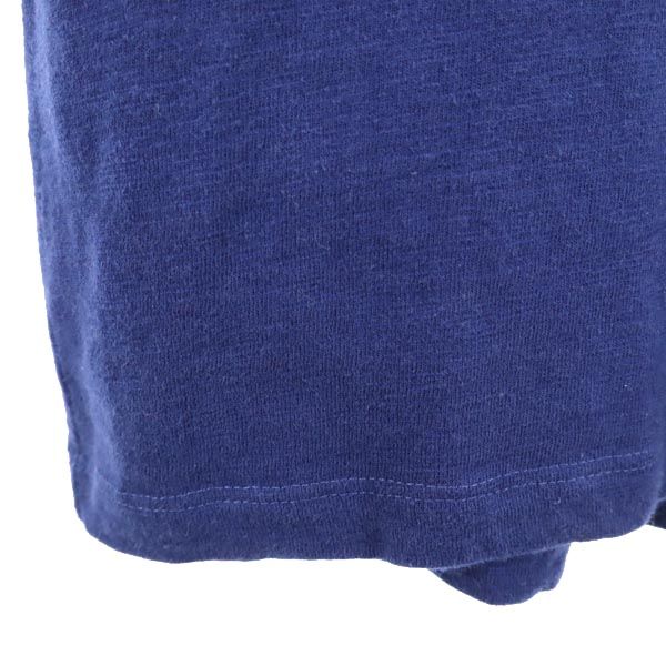 AKM エイケイエム 半袖 Vネック Tシャツ M ネイビー系 胸ポケット メンズ