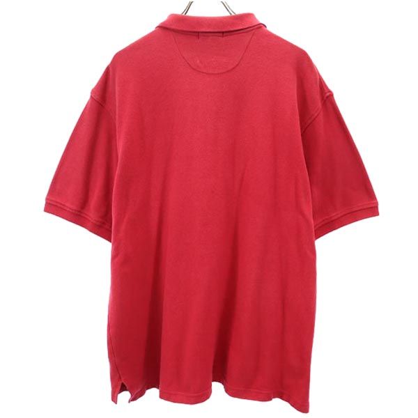 IZOD アイゾット 半袖 ポロシャツ L 赤系 鹿の子 メンズ
