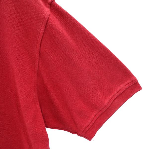 IZOD アイゾット 半袖 ポロシャツ L 赤系 鹿の子 メンズ