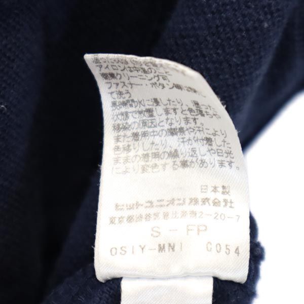 FRED PERRY フレッドペリー 日本製 半袖 ポロシャツ S ネイビー系 鹿の子 レディース