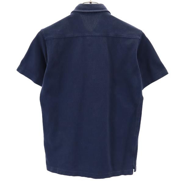 FRED PERRY フレッドペリー 日本製 半袖 ポロシャツ S ネイビー系 鹿の子 レディース