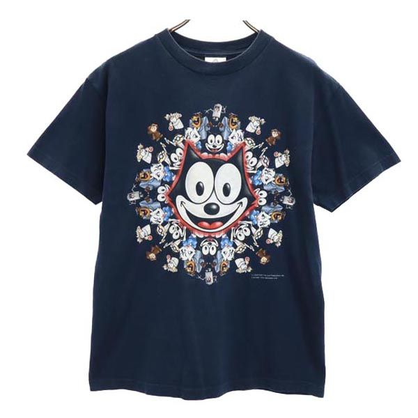 ALSTYLE APPAREL&ACTIVEWEAR アルスタイルアパレルアンドアクティブウェアー Felix プリント 半袖 Tシャツ M 紺系 メンズ
