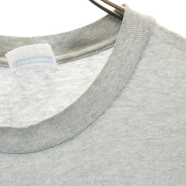 Hanes ヘインズ 90s オールド USA製 プリント 半袖 Tシャツ 42-44 グレー系 メンズ