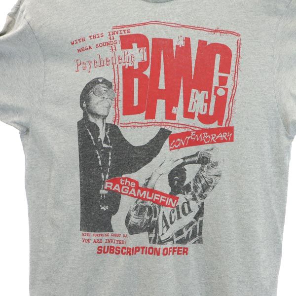 Hanes ヘインズ 90s オールド USA製 プリント 半袖 Tシャツ 42-44 グレー系 メンズ