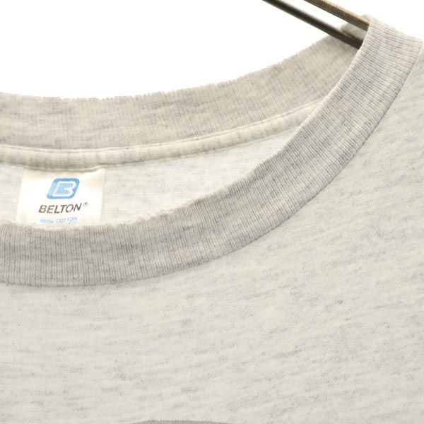 BELTON ベルトン 90s オールド USA製 プリント 半袖 Tシャツ L グレー系 メンズ