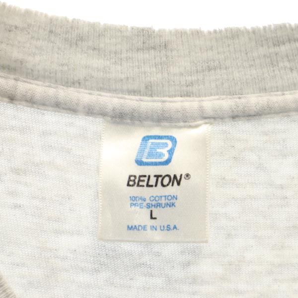 BELTON ベルトン 90s オールド USA製 プリント 半袖 Tシャツ L グレー系 メンズ