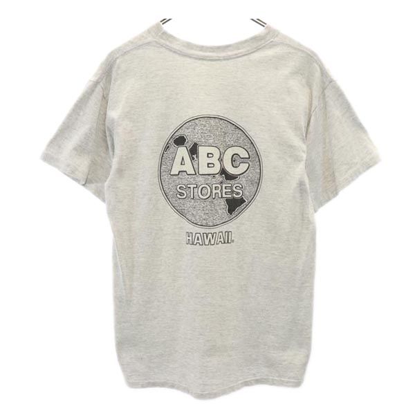 ABCストア 90s オールド HAWAII バックプリント 半袖 Tシャツ グレー系 ABC STORES メンズ