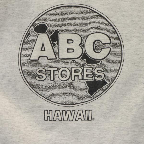 ABCストア 90s オールド HAWAII バックプリント 半袖 Tシャツ グレー系 ABC STORES メンズ