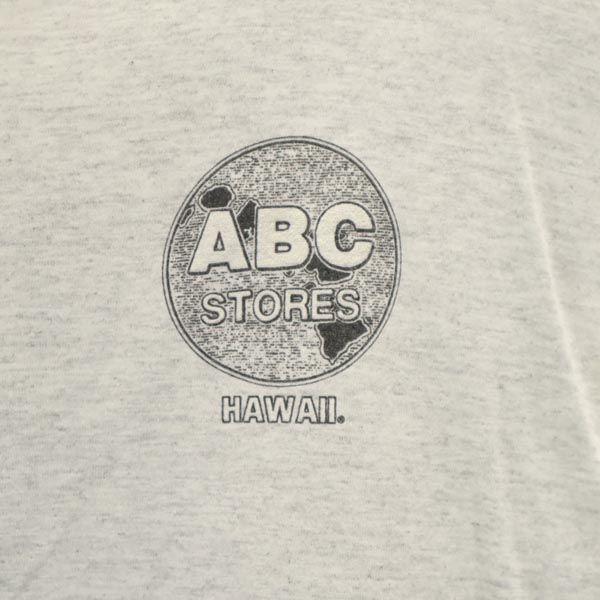 ABCストア 90s オールド HAWAII バックプリント 半袖 Tシャツ グレー系 ABC STORES メンズ