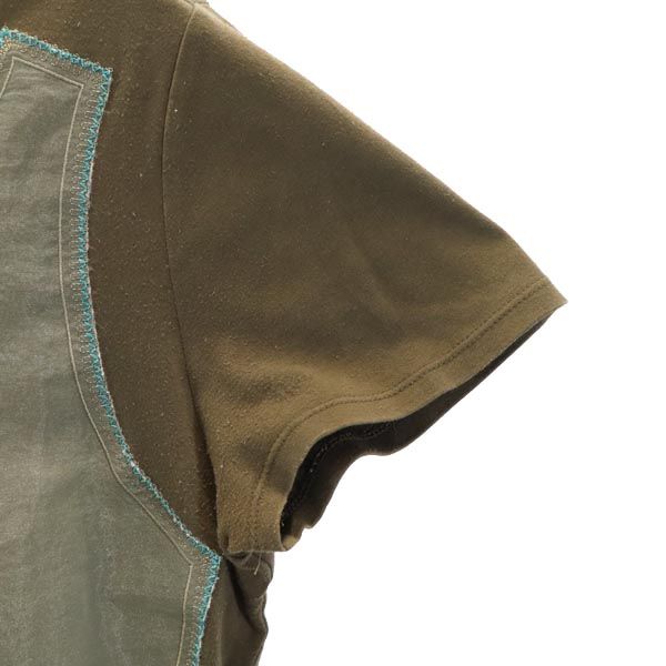 LANVIN ランバン 日本製 半袖 デザイン Tシャツ 38 ブラウン系 レディース