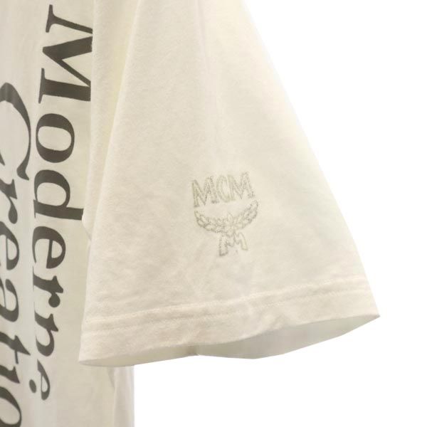 エムシーエム 半袖 ヘンリーネック Tシャツ M ホワイト系 MCM メンズ