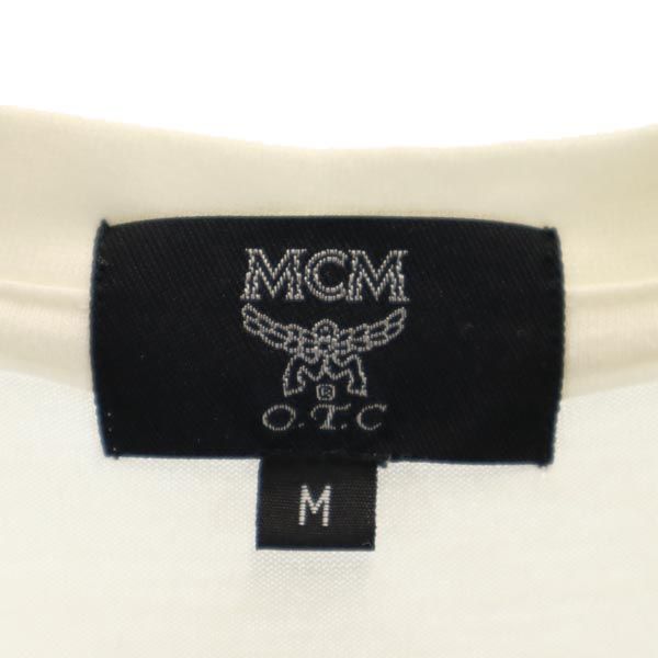 エムシーエム 半袖 ヘンリーネック Tシャツ M ホワイト系 MCM メンズ