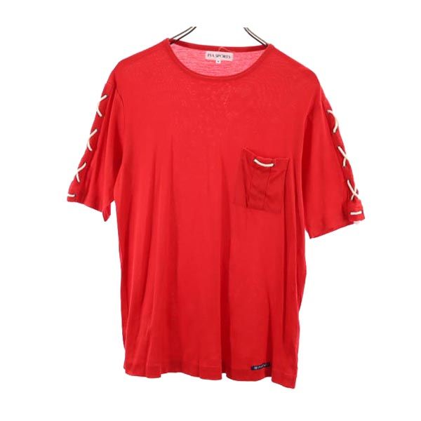 PIA SPORTS ピアスポーツ 半袖 Tシャツ 4 赤 胸ポケット付 メンズ