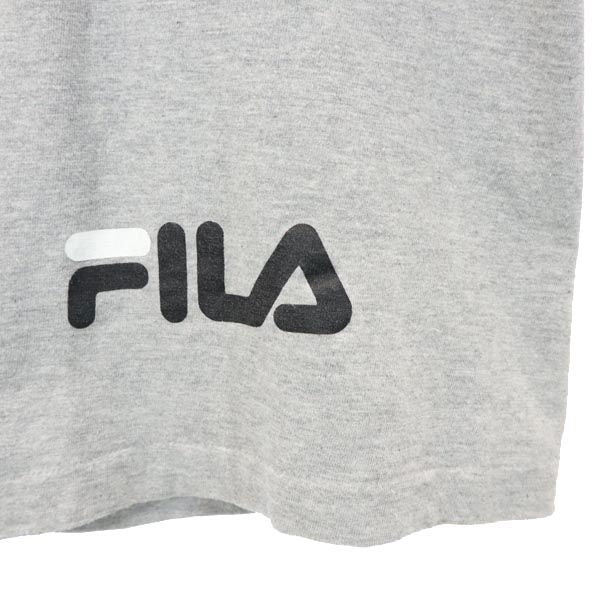 FILA フィラ プリント 半袖 Tシャツ M グレー メンズ