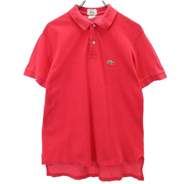 IZOD LACOSTE アイゾットラコステ 90s オールド USA製 半袖 ポロシャツ M ピンク系 鹿の子 メンズ