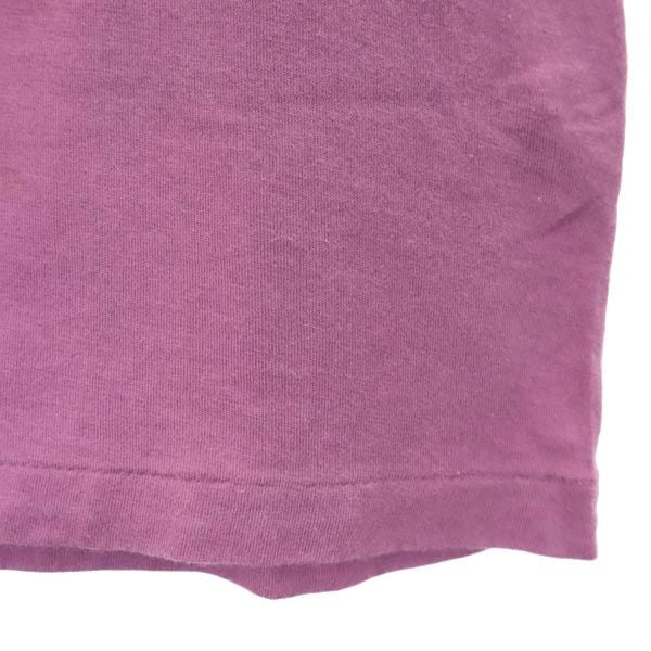 Calvin klein カルバンクライン 半袖 ポロシャツ M 紫 袖ロゴ プリント レディース