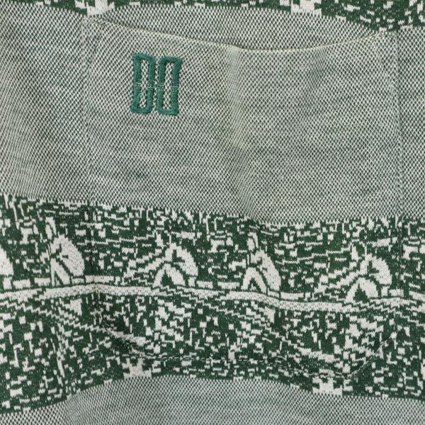 ダックス 総柄 ゴルフ 半袖 ポロシャツ M 緑系 DAKS メンズ