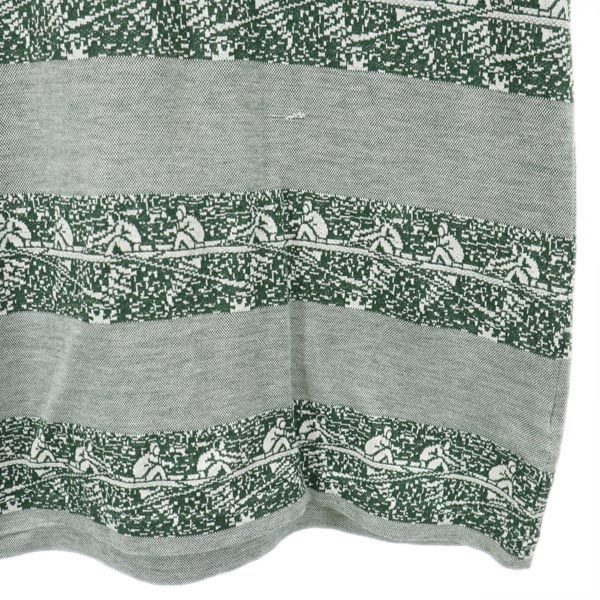 ダックス 総柄 ゴルフ 半袖 ポロシャツ M 緑系 DAKS メンズ