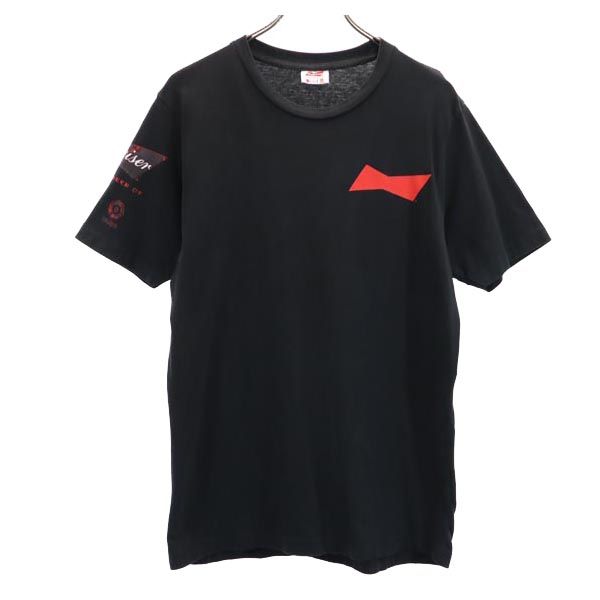 バドワイザー バックプリント 半袖 Tシャツ M ブラック系 Budweiser ロゴ メンズ