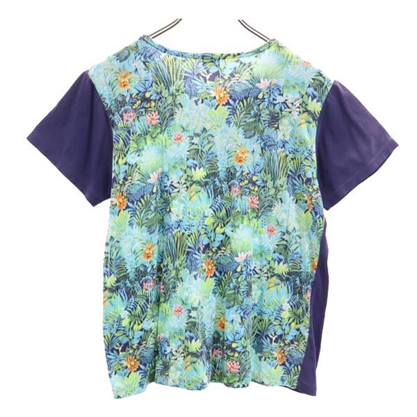 KENZO JUNGLE ケンゾージャングル 日本製 ボタニカル 半袖 Tシャツ M パープル系 レディース
