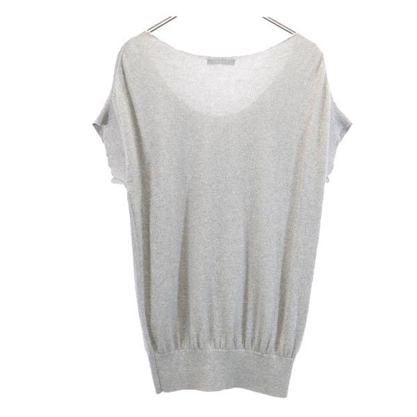 LACOSTE ラコステ 半袖 セーター M グレー系 ニット レディース